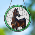 Personalized Pet Portrait Stained Glass Suncatcher, Custom Pet Portrait from Photo Suncatcher, Stained Glass Pet Memorial