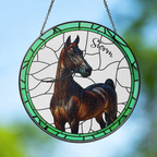 Personalized Pet Portrait Stained Glass Suncatcher, Custom Pet Portrait from Photo Suncatcher, Stained Glass Pet Memorial