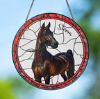 Personalized Pet Portrait Stained Glass Suncatcher, Custom Pet Portrait from Photo Suncatcher, Stained Glass Pet Memorial