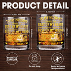 To My Husband Beat of My Heart, Personalized Whiskey Glass, Gift for Him