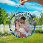 Custom Couple Photo Stained Glass, Wedding Anniversary Suncatcher, Family Potrait Window Decor Gift For Husband Wife, Grandparents Gift