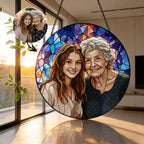 Custom Photo Stained Glass | Family Portrait Suncatcher