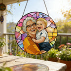 Custom Photo Stained Glass | Family Portrait Suncatcher