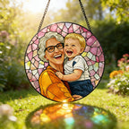Custom Photo Stained Glass | Family Portrait Suncatcher