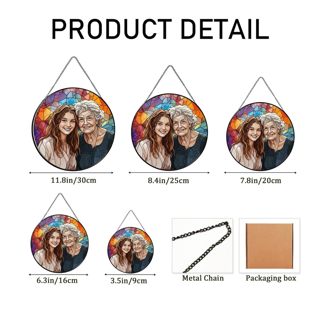 Custom Photo Stained Glass | Family Portrait Suncatcher
