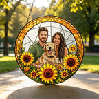 Custom Photo Stained Glass | Family Portrait Suncatcher