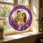 Custom Photo Stained Glass | Family Portrait Suncatcher