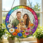 Custom Photo Stained Glass | Family Portrait Suncatcher