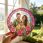 Custom Photo Stained Glass | Family Portrait Suncatcher