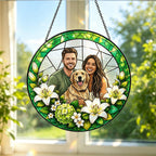 Custom Photo Stained Glass | Family Portrait Suncatcher