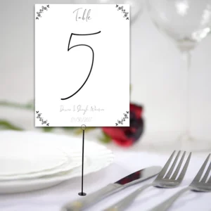 Wedding Table Marker Number Template Download
