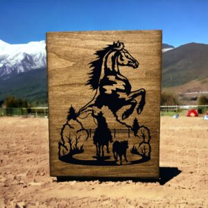 Custom Western Cowboy Horse Themed Wood Sign